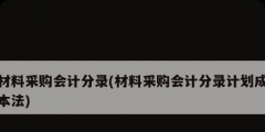 材料采购会计分录(材料采购会计分录计划成本法)