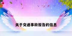 关于交通事故报告的信息