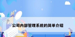 公司内部管理系统的简单介绍